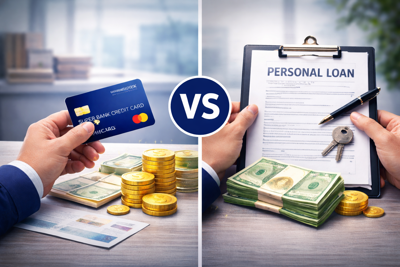 Personal loan vs credit card loan comparison in India